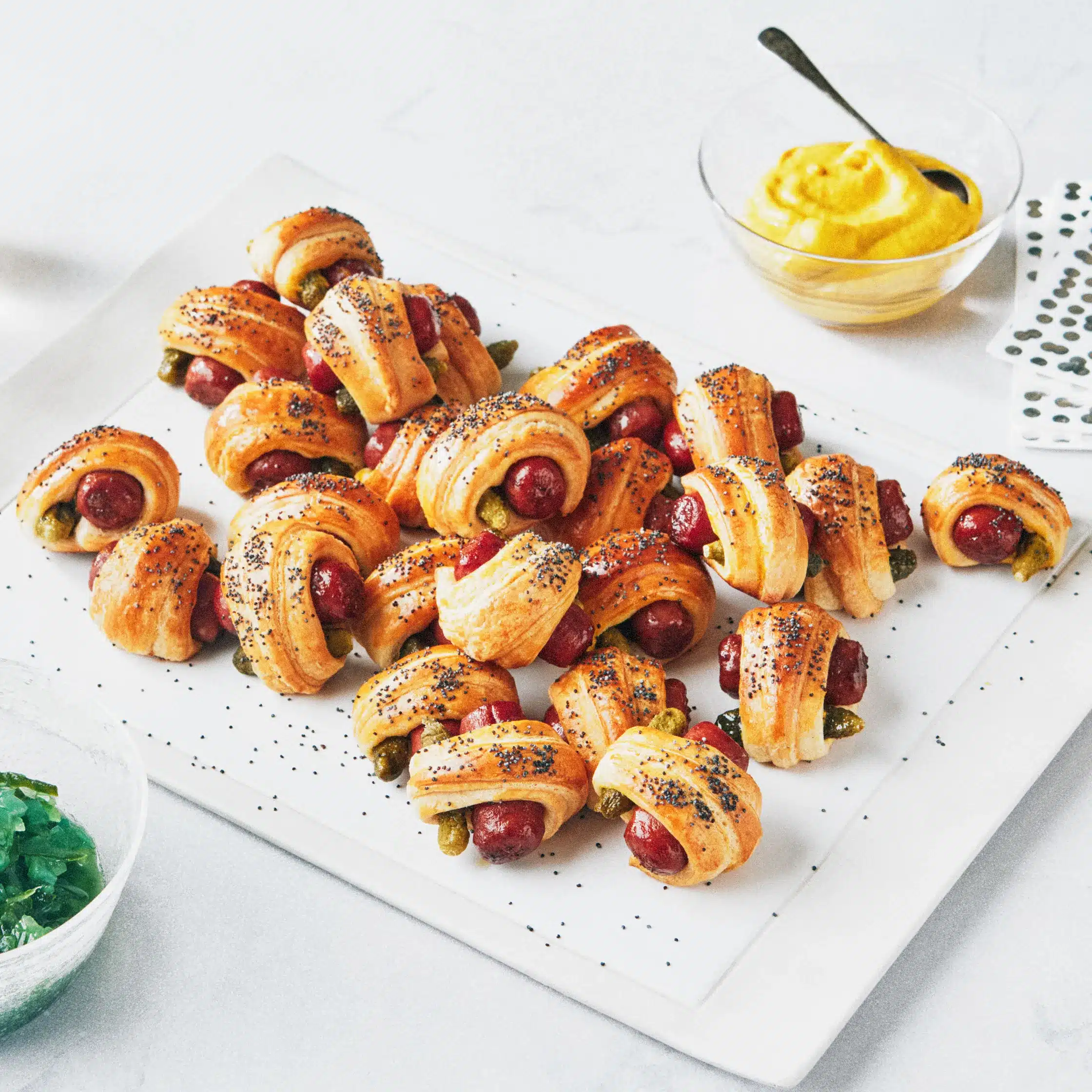 Chicago dog pigs in a blanket.