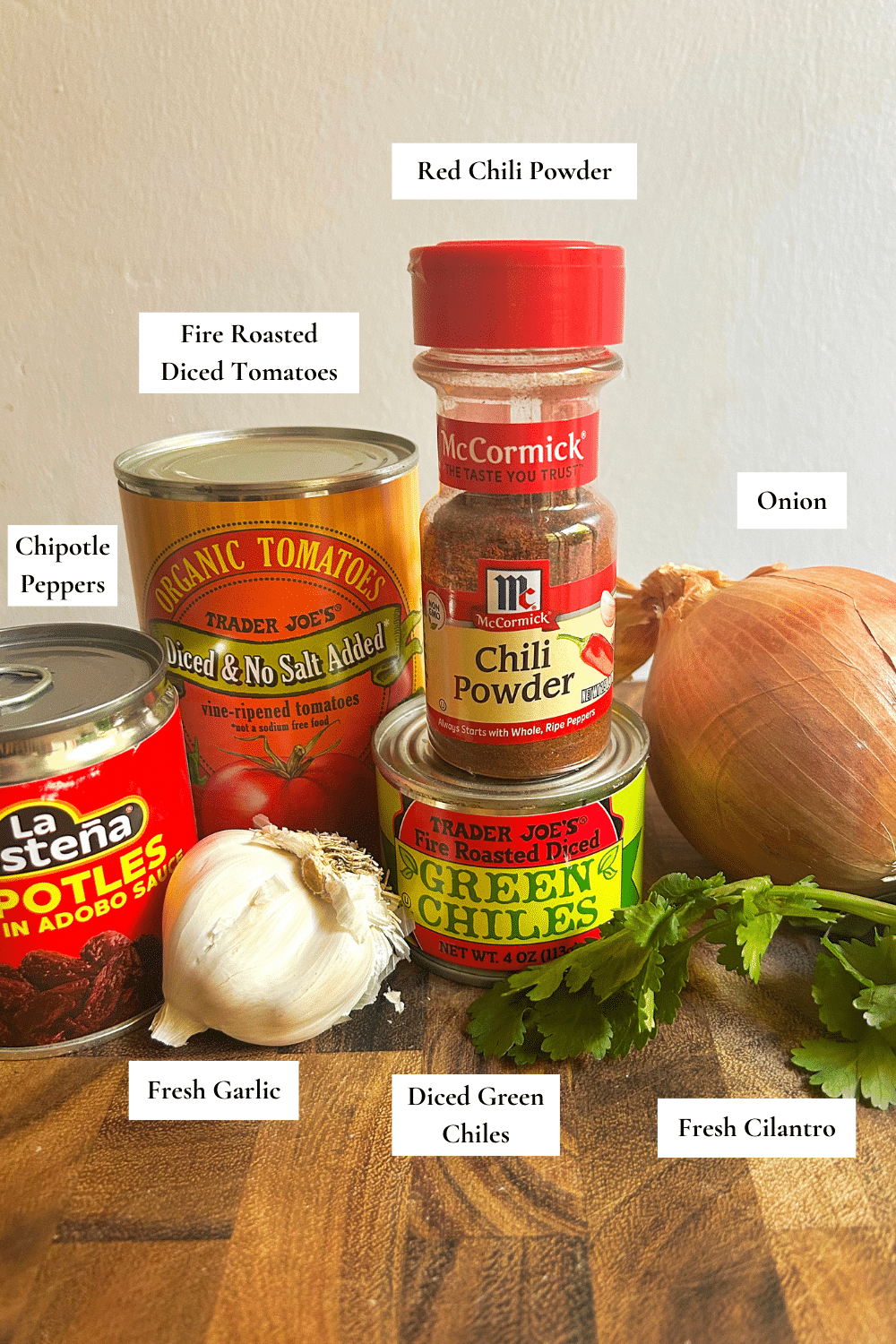 Ingredients for homemade salsa.