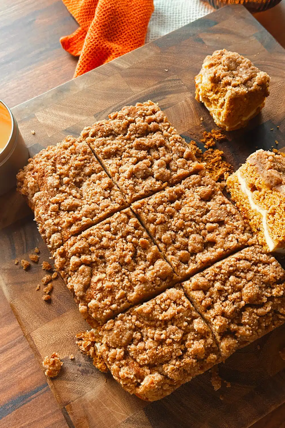 Pumpkin Cream Cheese Coffee Cake with Streusel Topping